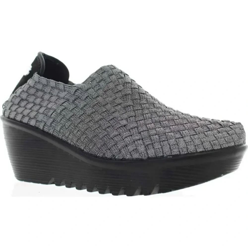 Bernie Mev Gem Wedge Greyish Blue Size 11